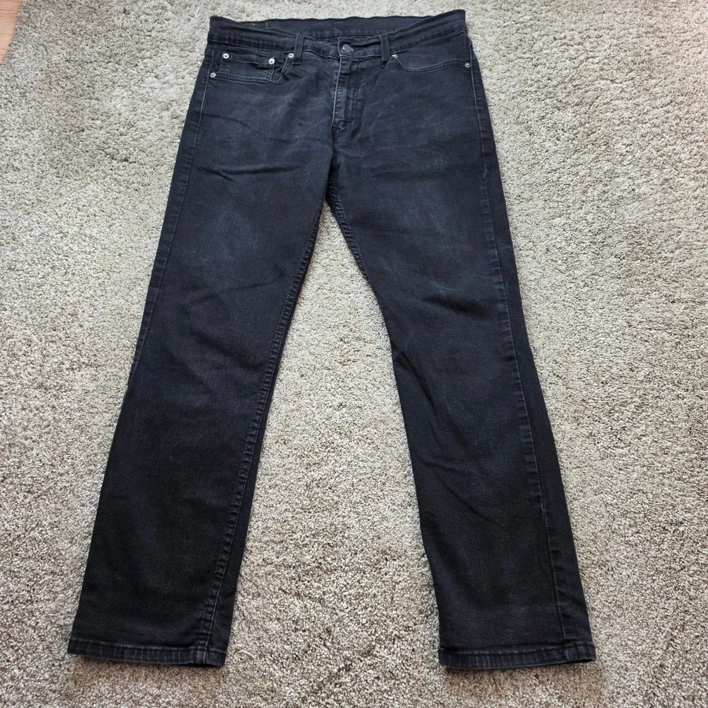 Levi's 511 Slim Fit Jeans Mens W36 L32 Black Stretch Denim Pants 04511-1907